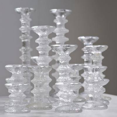 Timo Sarpaneva Set of Fifteen Festivo Glass Candle Holders by Timo Sarpaneva for Iittala 1960s