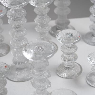 Timo Sarpaneva Set of Fifteen Festivo Glass Candle Holders by Timo Sarpaneva for Iittala 1960s