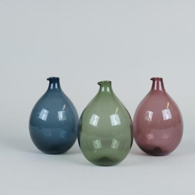 Timo Sarpaneva Set of Three Blue Green and Violet Bird bottles Timo Sarpaneva Iittala 1950s