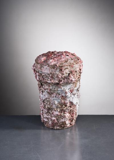 Tina Langhoff Tina Langhoff stoneware and porcelain jar with lid