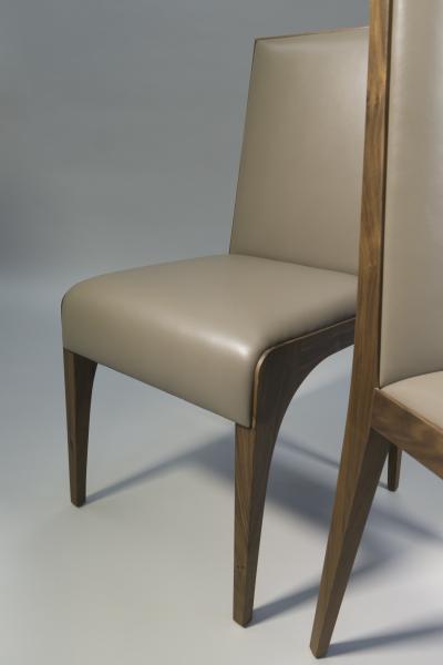 Tinatin Kilaberidze Dining Chairs or Side Chairs in Walnut by Tinatin Kilaberidze