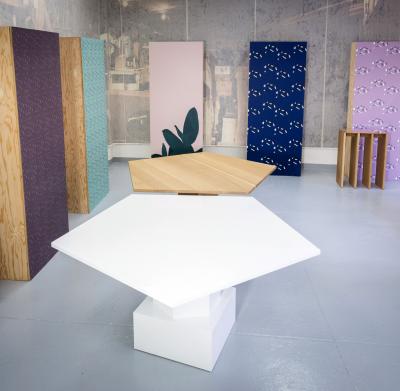 Tinatin Kilaberidze Dining Table in Whlte Lacquer by Tinatin Kilaberidze