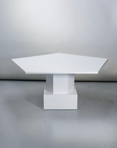 Tinatin Kilaberidze Dining Table in Whlte Lacquer by Tinatin Kilaberidze