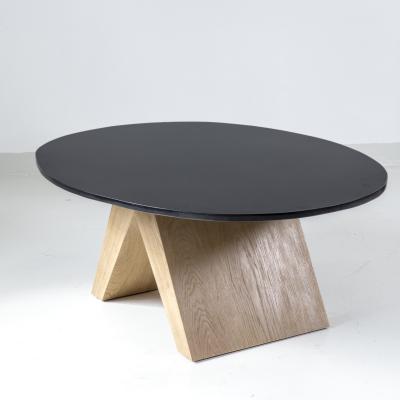 Tinatin Kilaberidze Oak and Bronze coffee table by Tinatin Kilaberidze