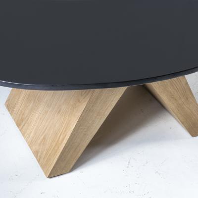 Tinatin Kilaberidze Oak and Bronze coffee table by Tinatin Kilaberidze
