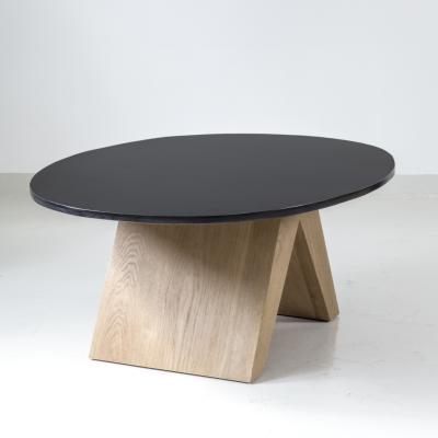 Tinatin Kilaberidze Oak and Bronze coffee table by Tinatin Kilaberidze