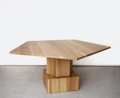 Tinatin Kilaberidze Pentagonal Dining Center table by Tinatin Kilaberidze