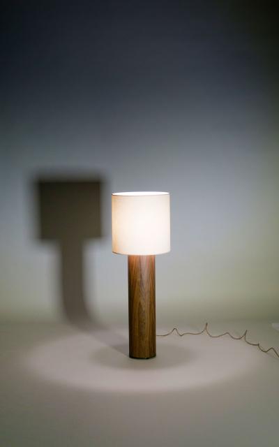Tinatin Kilaberidze Walnut Table Lamp by Tinatin Kilaberidze