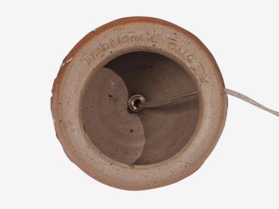 Tingkeramik F lle Small Table Lamp Brown Glazed Stoneware Denmark 1970s