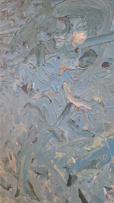 Tino Zago Foghorn Time 1984 Acrylic on Canvas 42 x 138 