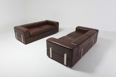 Tito Agnoli Daybed Sofa 711 by Tito Agnoli for Cinova in Brown Leather