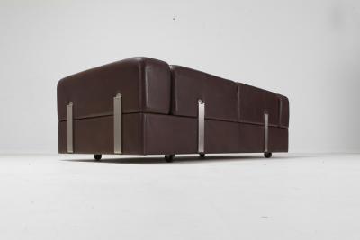 Tito Agnoli Daybed Sofa 711 by Tito Agnoli for Cinova in Brown Leather