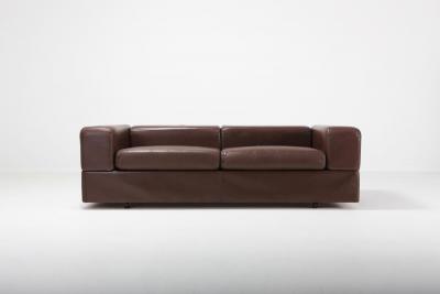 Tito Agnoli Daybed Sofa 711 by Tito Agnoli for Cinova in Brown Leather