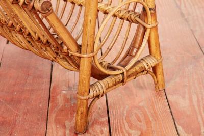 Tito Agnoli ITALIAN BAMBOO MAGAZINE RACK