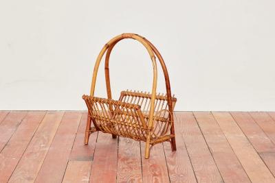 Tito Agnoli ITALIAN BAMBOO MAGAZINE RACK