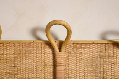 Tito Agnoli Italian Rattan Coat Rack