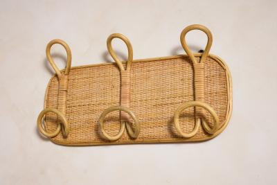 Tito Agnoli Italian Rattan Coat Rack