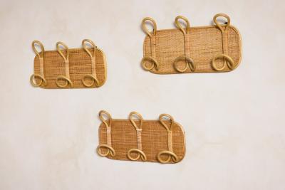 Tito Agnoli Italian Rattan Coat Rack