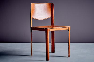 Tito Agnoli Leather Chair by Tito Agnoli for Matteo Grassi