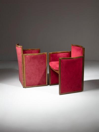 Tito Agnoli Pair of Armchairs by Tito Agnoli for La Linea