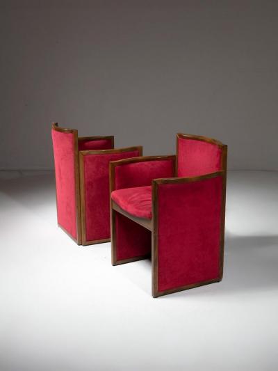 Tito Agnoli Pair of Armchairs by Tito Agnoli for La Linea