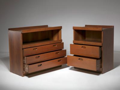 Tito Agnoli Pair of High Night Stands by Tito Agnoli for Molteni