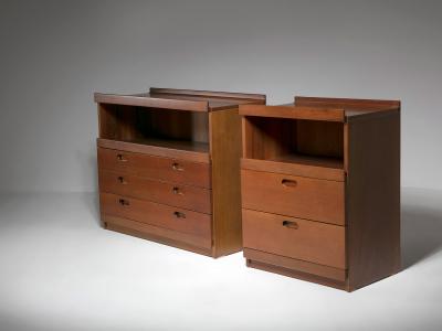 Tito Agnoli Pair of High Night Stands by Tito Agnoli for Molteni