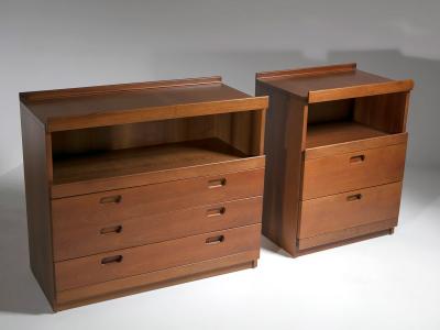 Tito Agnoli Pair of High Night Stands by Tito Agnoli for Molteni