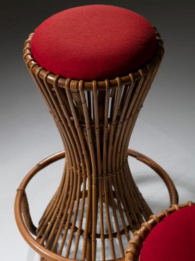 Tito Agnoli Pair of High Stools by Tito Agnoli for Bonacina