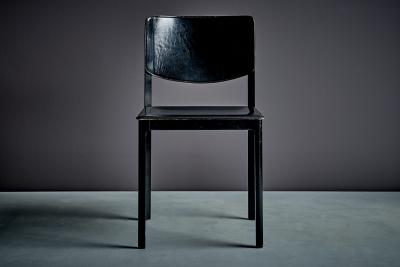 Tito Agnoli Pair of black Leather Chairs by Tito Agnoli for Matteo Grassi