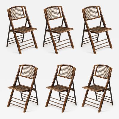 Tito Agnoli Set of 6 Bamboo Chairs Agnoli