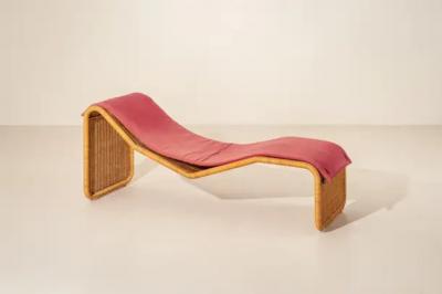 Tito Agnoli Tito Agnoli Set of Four Cane Chaise Lounges P3S Pierantonio Bonacina Italy 1964