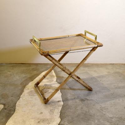 Tito Agnoli Tito Agnoli bamboo food tray late sixties