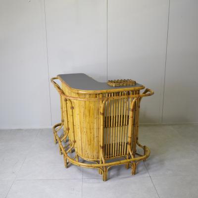 Tito Agnoli Tito Agnoli cocktail bar in bamboo 1960s