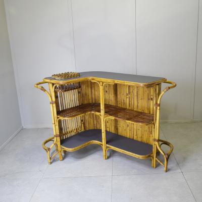 Tito Agnoli Tito Agnoli cocktail bar in bamboo 1960s