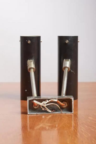 Tito Agnoli Tito Agnoli wall light with two adjustable diffusers by Oluce Italy 1950s