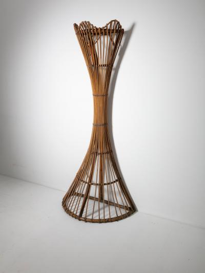 Tito Agnoli Wicker Coat Stand by Tito Agnoli for Bonacina