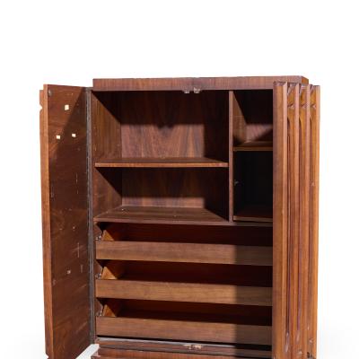 Tobago Brutalist Mid Century Walnut Armoire Dresser