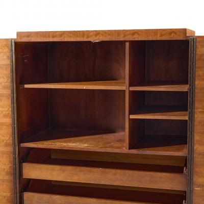 Tobago Brutalist Mid Century Walnut Armoire Dresser