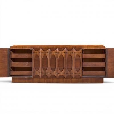 Tobago Brutalist Mid Century Walnut Lowboy Dresser