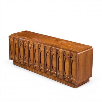 Tobago Brutalist Mid Century Walnut Lowboy Dresser