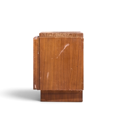 Tobago Brutalist Mid Century Walnut Nightstand
