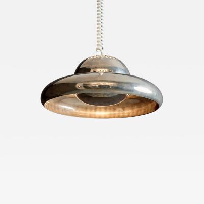 Tobia Scarpa Fior Di Loto Pendant Lamp in Nickel plated Brass by Tobia Scarpa