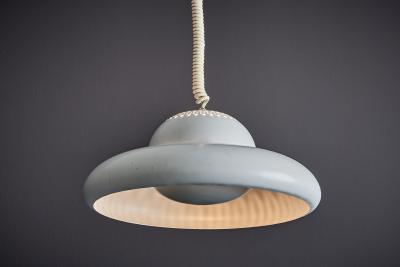 Tobia Scarpa Fior Di Loto Pendant Lamp in white Aluminum by Tobia Scarpa for Flos