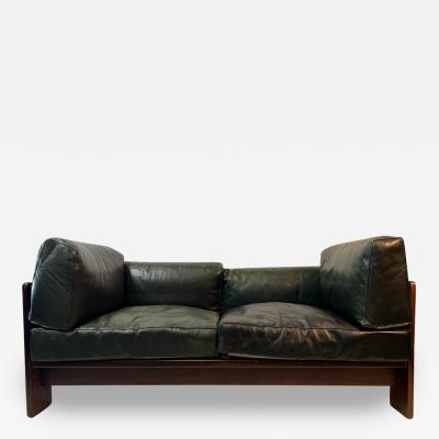 Tobia Scarpa MID CENTURY BASTIANO LEATHER AND ROSEWOOD COUCH BY TOBIA SCARPA