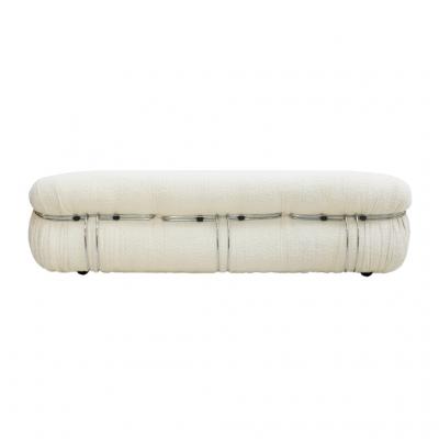 Tobia Scarpa Midcentury White Wool Soriana Sofa and 2 Armchairs By Tobia Scarpa for Cassina