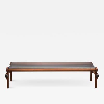 Tobia Scarpa One of a pair of Tobia Scarpa teak outdoor coffee tables