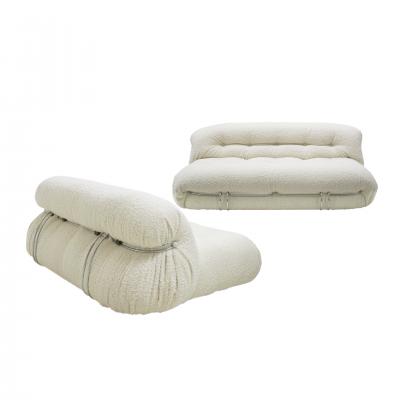 Tobia Scarpa Pair of Soriana Sofas Designed by Tobia Scarpa Edited by Cassina Italy 1960s