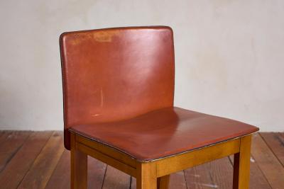Tobia Scarpa Set of 12 Tobia Scarpa Style Leather Dining Chairs