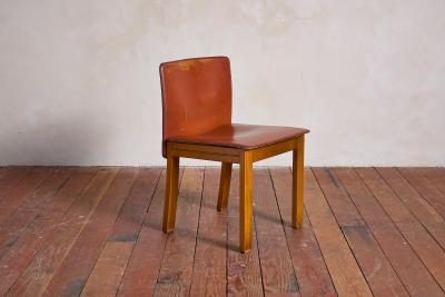 Tobia Scarpa Set of 12 Tobia Scarpa Style Leather Dining Chairs
